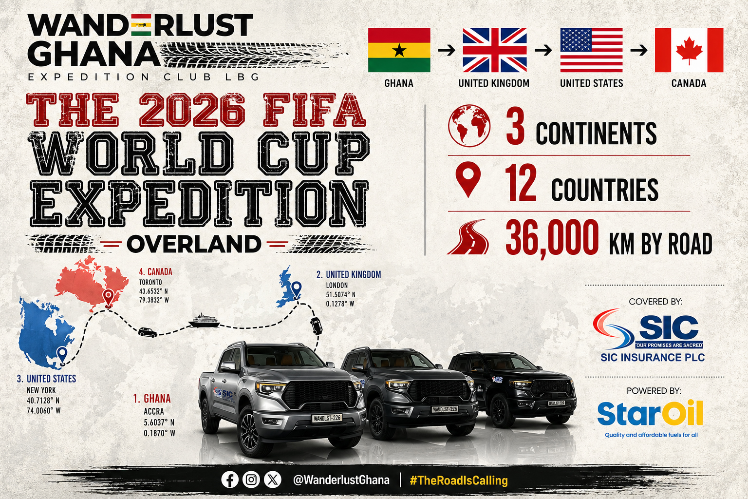 Wanderlust Ghana Drives into History: Accra to Toronto by Road – One Epic Journey